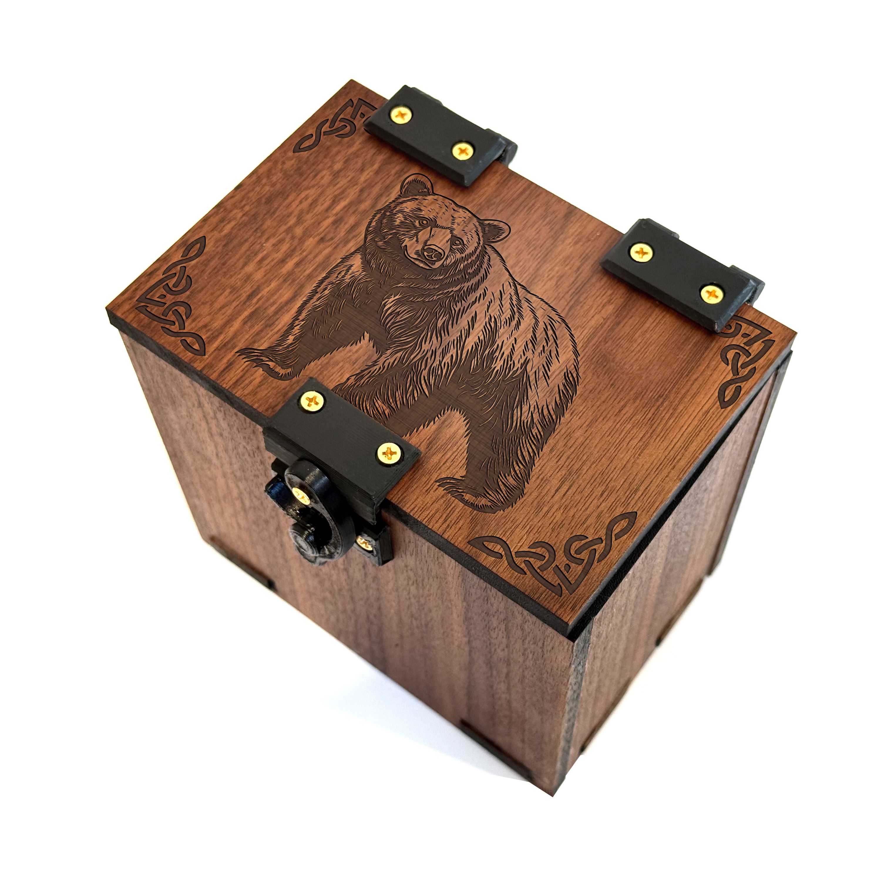 MTG Deck Box: Bear Theme 2, 100+ Cards, Dice Tray