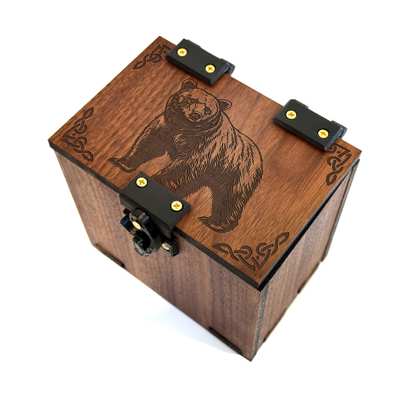 MTG Deck Box: Bear Theme 2, 100+ Cards, Dice Tray