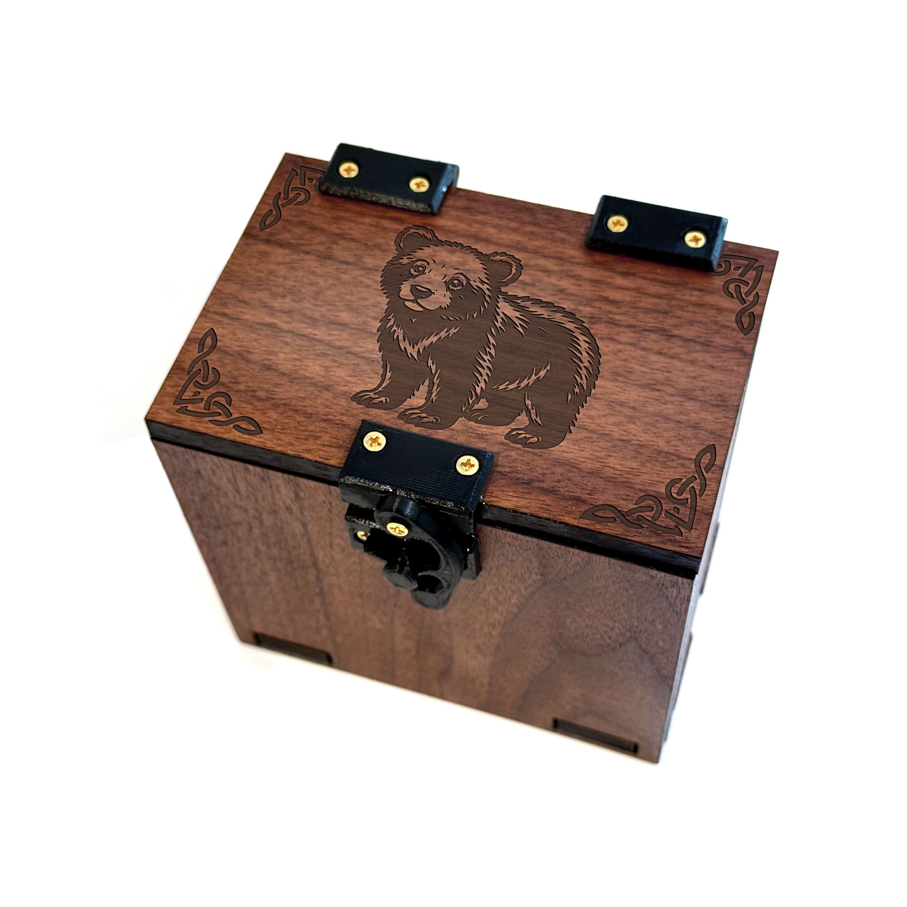 MTG Deck Box: Bear Cub Theme, 100+ Cards, Dice Tray