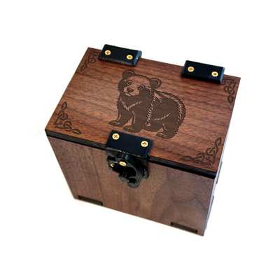 MTG Deck Box: Bear Cub Theme, 100+ Cards, Dice Tray